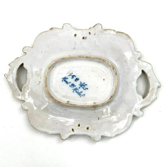 Vintage Ceramic Mont St. Michel 1952 Plate Tray with Handles. - Picture 3 of 4